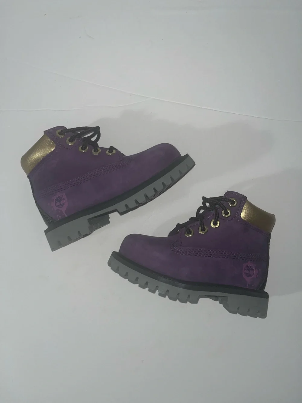 Timberland Exclusive Hip Hop Edition Purple Boots Girls  Gold Toddler size 6
